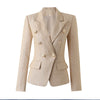 HarleyFashion 2024 Luxuriöse Frühlingskollektion Strukturiertes Muster Formelle Jacke Damen Blazer