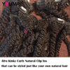 4B 4C Afro Kinky Curly Clip-In Echthaar-Extensions 100 % mongolisches unbehandeltes Haar Echtes menschliches Naturhaar Schwarz Clip-Ins Afro-Bündel YouMay