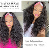 Unice Hair Headband Wig Human Hair Headband Scarf Wig Water Wave Human Hair Wigs for Women No Glue No Sew In Beginner Friendly