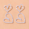 Stonefans Aesthetic Letter Earrings Designer Luxury for Women 2021 Fahsion Jewelry Rhinestone Designer Piercing Heart Earrings