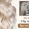 Full Shine Human Hair Extensions Clip in Hair Extensions Human Hair 7PCS 105G Double Weft Hair Extensions Human Hair For Woman