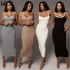 Kliou Trägerloser rückenfreier sexy Bodycon-Midikleid Neu Damen High Waist gestreifte Kleider Eleganz Mode Partykleidung