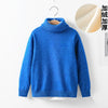 boys Plus velvet Warm turtleneck sweater Pullovers plush inside Thicken sweaters girls Winter Autumn Knitted Loose jacket 2-10Y