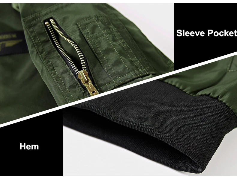 DIMUSI Men's Bomber Jackets Casual Male Outwear Windbreaker Coats Fashion Hip Hop Men Sports Pilot Baseball Jackets Clothing