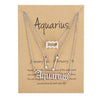 3Pcs/set 12 Zodiac Sign Necklace For Women 12 Constellation Pendant Chain Choker Birthday Jewelry With Cardboard Card
