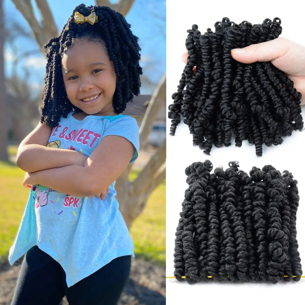 Bob Spring Twist Hair Vorgeflochtene Häkelzöpfe 6 Zoll Synthetisches kurzes Passion Twist Haar vorgeflochten von Flyteng