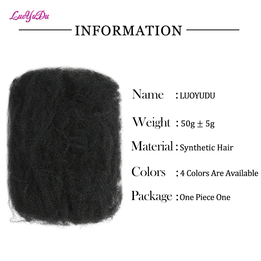 For Junky Curl Afro kinky Curly Synthetic Braiding Hair Extensions For DIY Good Omens 50g/pcs For Dreadlocks Twist Braids Hair