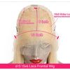 13x4 13x6 360 HD Transparent 613 Lace Frontal Wig Honey Blonde Color Brazilian Raw Body Wave Lace Front Human Hair Wig For Women