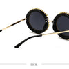 Luxury Brand Designer Round Diamond Sunglasses Women Fashion Vintage Party Travel Steampunk Sun Glasses Sexy Ladies Shades UV400