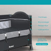 IMBABY Newborn Baby Bed Multifunctional Baby Cribs Foldable Baby Cot With Diaper Table Crib Cradle Double Decker Cribs for Baby