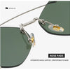 Randlose Diamant-Sonnenbrille Quadratisch Damen Herren Retro-Sonnenbrille Designerbrille UV400 Shades Oculos Weibliche Gafas