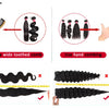 4# Human Hair Bundles Water Curly Human Hair Weave 1 3 4 Bundles Deal Remy Hair Extension for Black Women Chocolate Brown Color