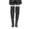 Women Sexy Silver Mirror Thigh High Boots T Show Pointy Toe Club Party Shoes Thin High Heels Over The Knee Long Boots For Women