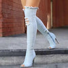 New Boots Women Thigh High Boots 2021 Winter Women Boots High Heels Women Shoes Tassel Jean Boot Ladies Shoes Good Service zo0