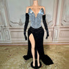 Novance Y4065 Elegantes Abendkleid 2024 mit Handschuhen Damenbekleidung Sexy Club für Party Trägerlose Kleidung Luxus