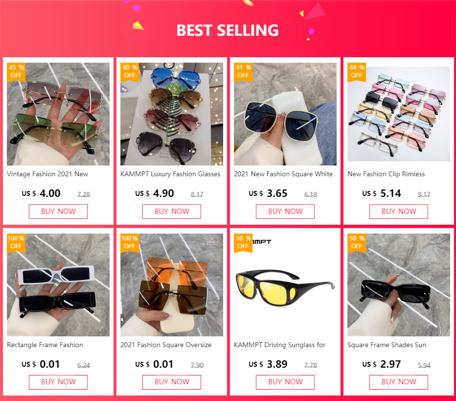 2023 Fashion New Women Oversized Rimless Sun Glasses Vintage Gradient Tea Cool Sunglasses Ladies Uitravioler-proof