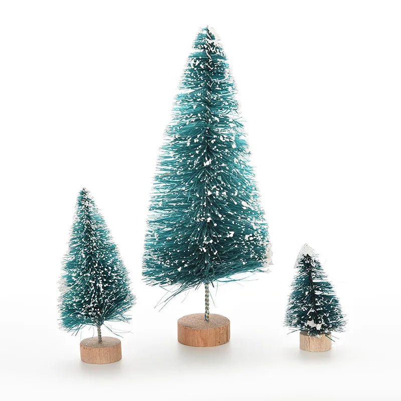 1/3/6 Stück Miniatur-Weihnachtsbaum, kleiner künstlicher Sisal-Schnee-Landschafts-Baum für Weihnachtsbastelarbeiten, Tischdekoration