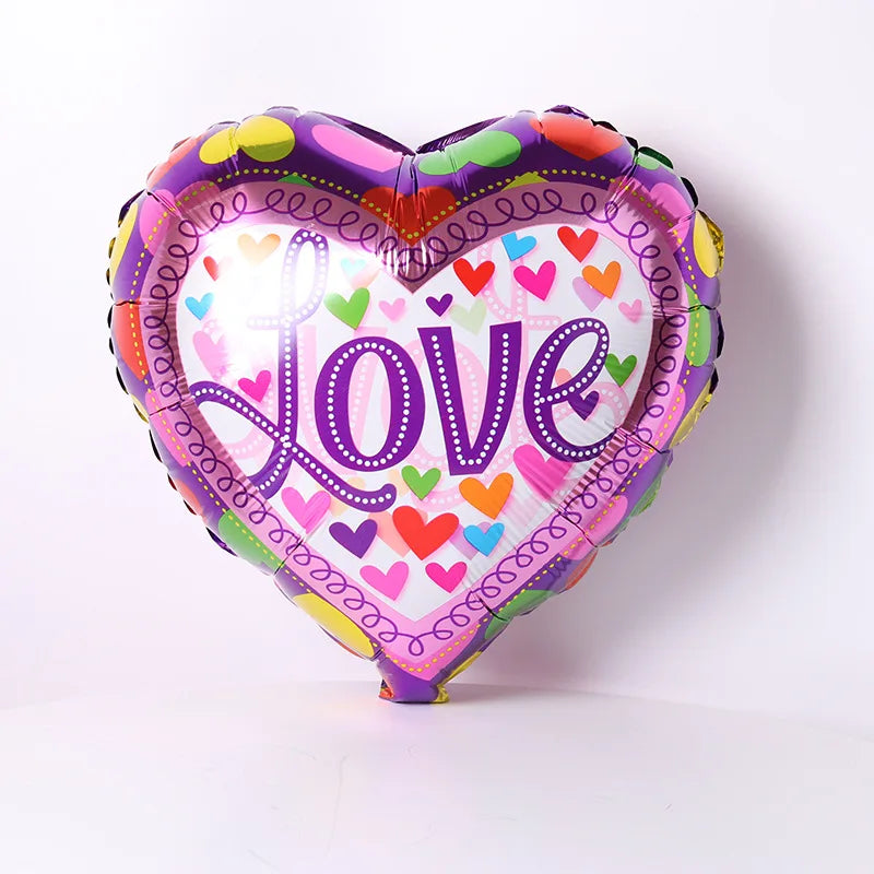 10 Stück 18 Zoll Valentinstags-Heliumballons, „I Love You“ Herzfolienballon, Romantische Hochzeits-Valentinstags-Partydekorationen