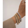 E.B.belle Tarnish Free Stainless Steel Gold Plated Detachable Wristbands Bracelets Bangles For Women Men Gold Wrap Bracelets