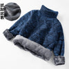 boys Plus velvet Warm turtleneck sweater Pullovers plush inside Thicken sweaters girls Winter Autumn Knitted Loose jacket 2-10Y