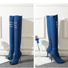 New Boots Women Thigh High Boots 2021 Winter Women Boots High Heels Women Shoes Tassel Jean Boot Ladies Shoes Good Service zo0