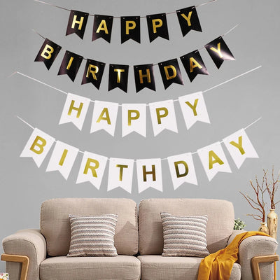 NEU Happy Birthday Banner Wimpelkette Party Deko Kinder Ornament Baby Bunt Mädchen Junge Partyzubehör