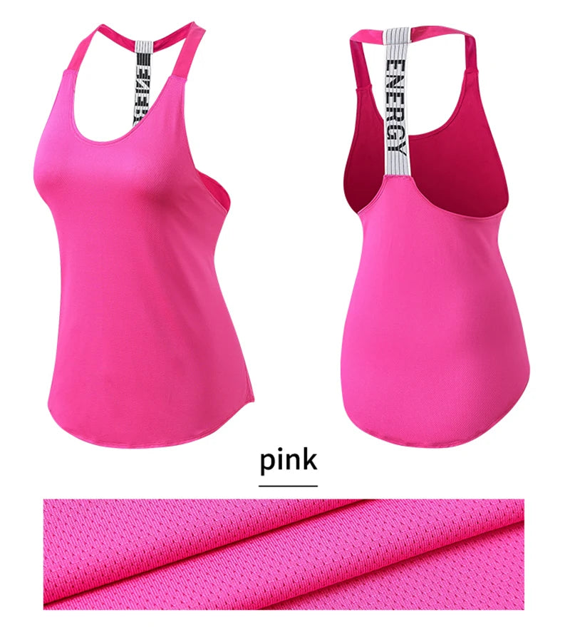 Women Gym Tops Black Sleeveless Yoga Top Women Fitness Shirt Gym Vest Running workout Sports Tops Letter Backless Shirt