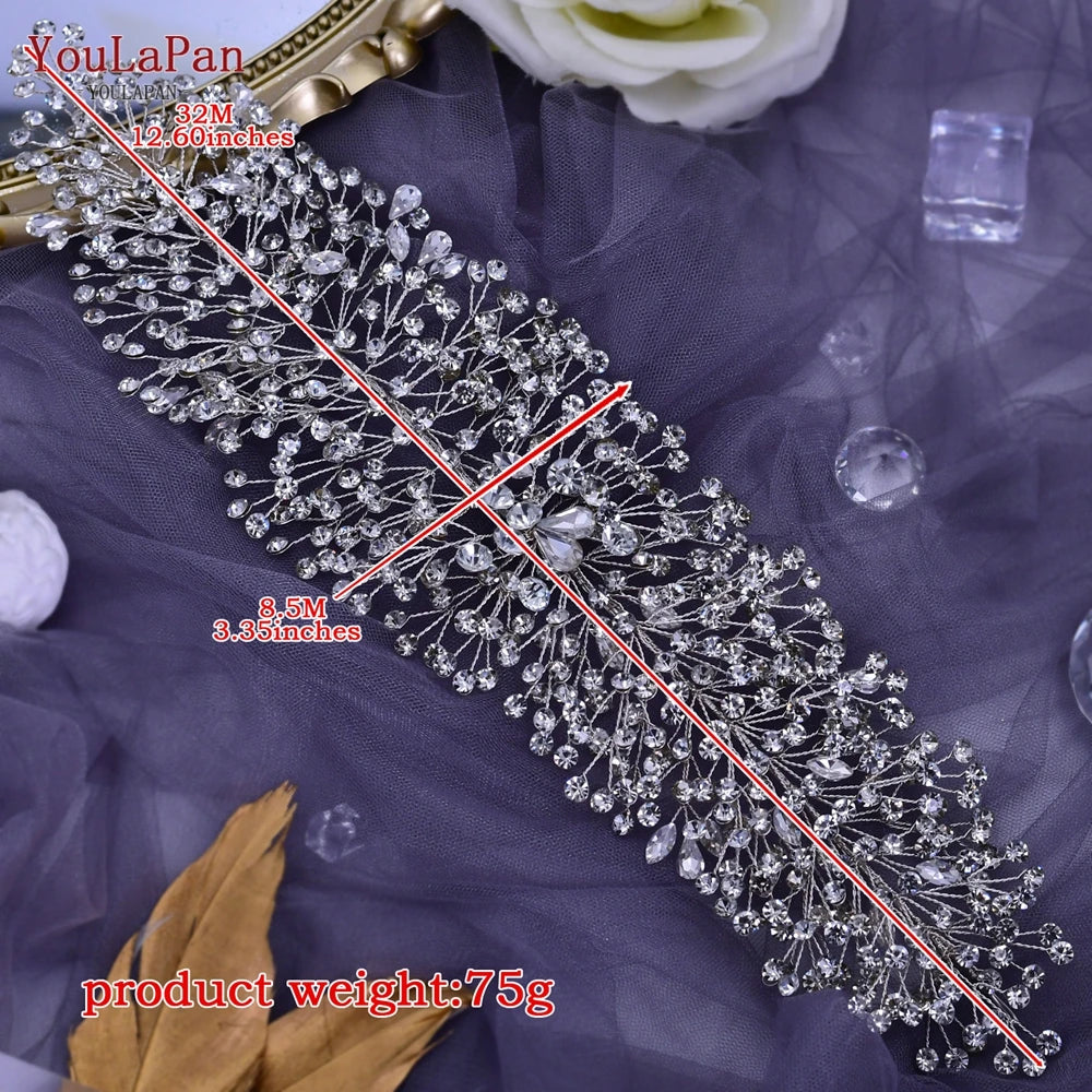 YouLaPan HP238 Bridal Crown Wedding Tiaras and Crown Bridal Tiara Luxury Hair Wedding Accessories Boho Wedding Headband Headwear