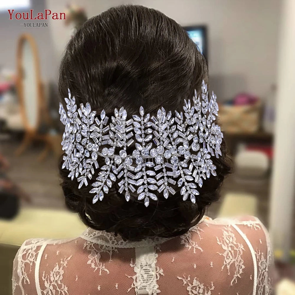 YouLaPan HP238 Bridal Crown Wedding Tiaras and Crown Bridal Tiara Luxury Hair Wedding Accessories Boho Wedding Headband Headwear