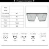 15 colors Flat Top Sunglasses Men Women Brand Designer Square Shades Gradient Sun Glasses Men Cool One Piece UV400 Mirror