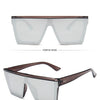 15 colors Flat Top Sunglasses Men Women Brand Designer Square Shades Gradient Sun Glasses Men Cool One Piece UV400 Mirror