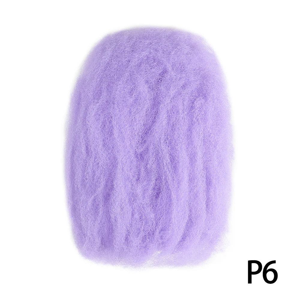 Afro kinky Curly Synthetic Braiding Hair Extensions For DIY Good Omens Cosplay 10 Inch 50g/pcs For Dreadlocks Twist Braids Hair