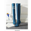 New Boots Women Thigh High Boots 2021 Winter Women Boots High Heels Women Shoes Tassel Jean Boot Ladies Shoes Good Service zo0