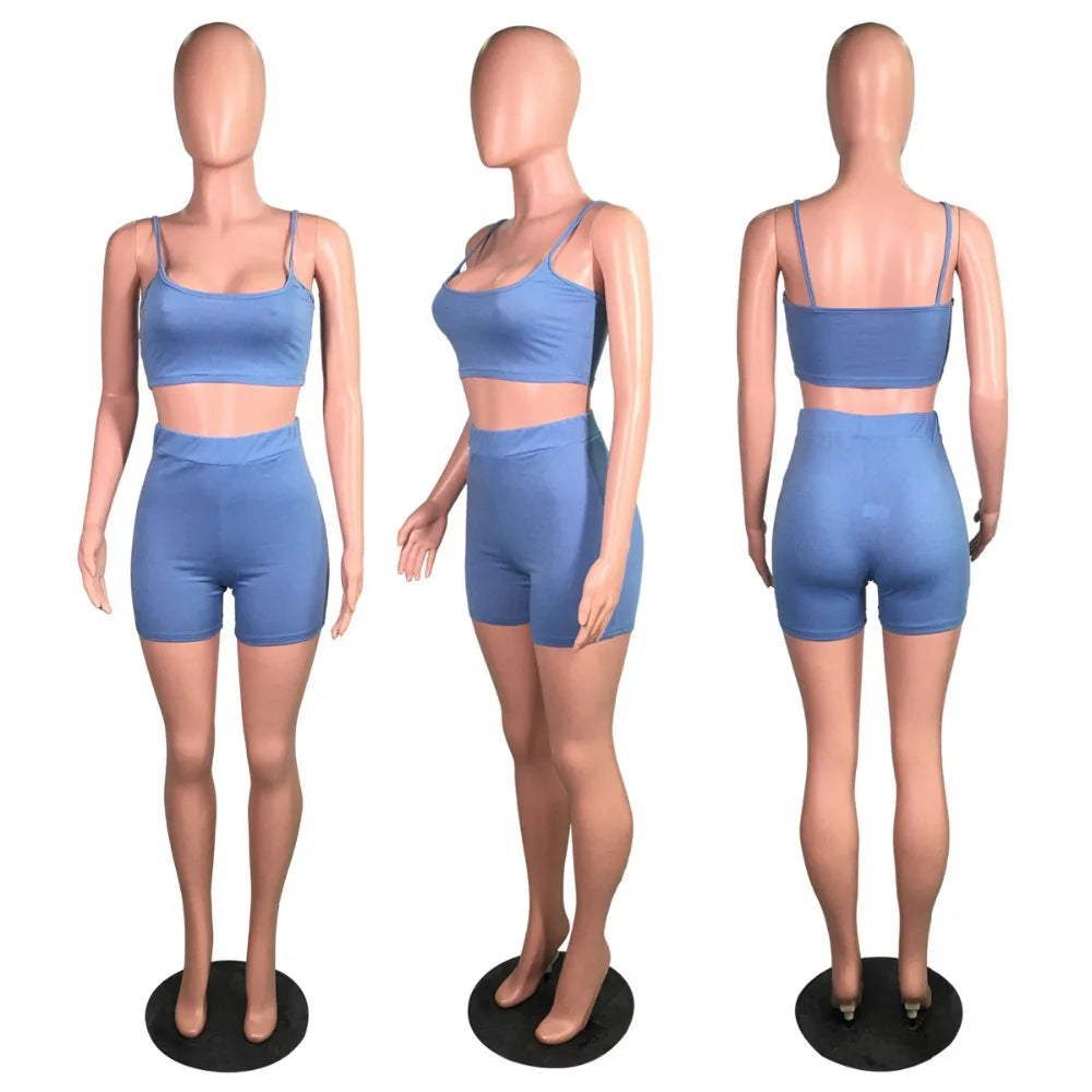 two piece set women two pieces outfits summer clothes crop top shorts 2 piece set women  summer clothing wholesale