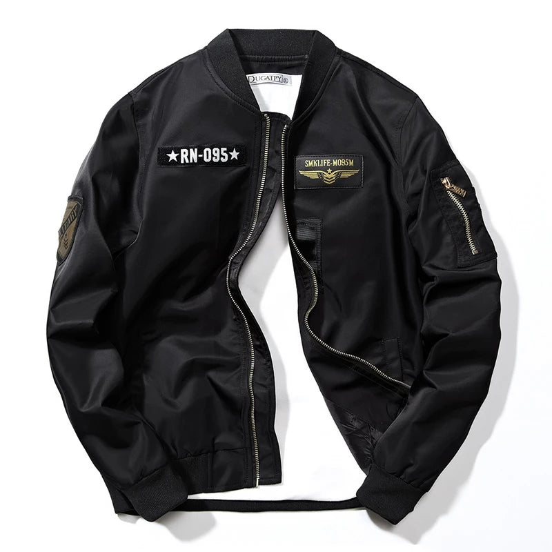DIMUSI Men's Bomber Jackets Casual Male Outwear Windbreaker Coats Fashion Hip Hop Men Sports Pilot Baseball Jackets Clothing