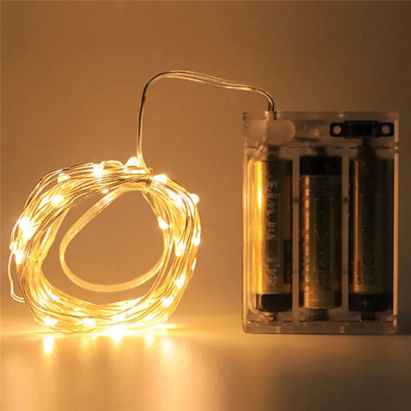 1M 2M 3M 5M 10M Kupferdraht LED Lichterketten Festbeleuchtung Lichterkette für Weihnachtsbaum Hochzeitsfeier Dekoration