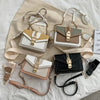 Fashion Women Chain Crossbody Bag Leisure Splice Small Square Shoulder Bag Luxury Design Messenger Bag Travel Purse and Handbag