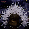 YouLaPan Luxury Bridal Hair Tiara Rhinestone Headband Handmade Wedding Hair Accessories Women Headdress Pageant Headpiece HP398