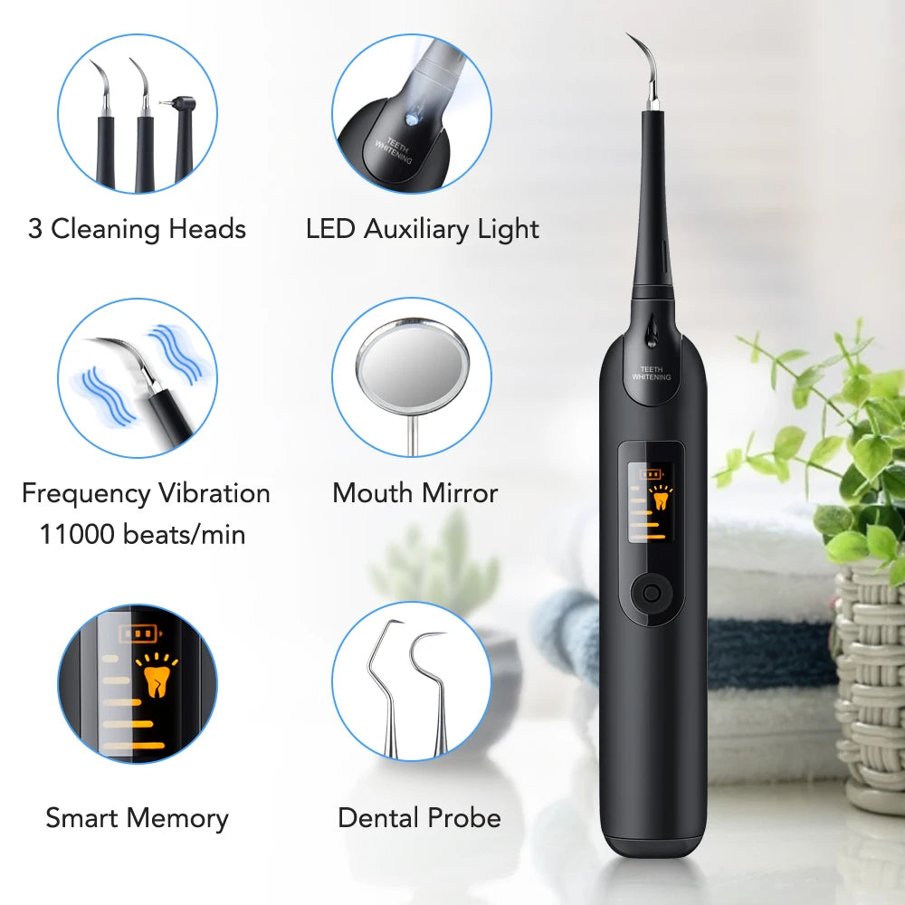Home Calculus Remover Dental Scaling Electric Scaler Sonic Smoke Stains Tartar Plaque Teeth Whitening Dental Scaler