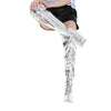 Women Sexy Silver Mirror Thigh High Boots T Show Pointy Toe Club Party Shoes Thin High Heels Over The Knee Long Boots For Women