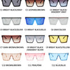 15 colors Flat Top Sunglasses Men Women Brand Designer Square Shades Gradient Sun Glasses Men Cool One Piece UV400 Mirror