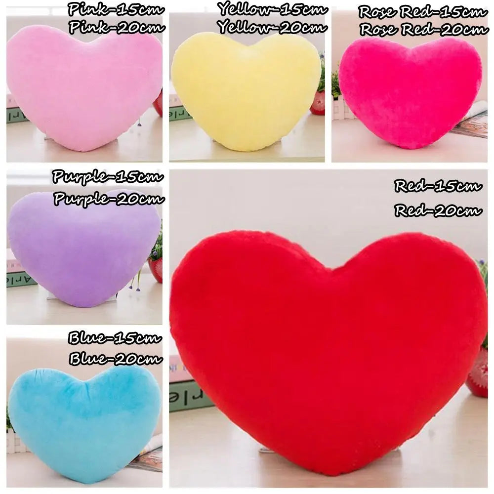 15//20cm Rosa weiches Kissen Rot Herzform Kissen Plüsch Kissen Valentinstag Wurfkissen Baumwollkissen Heimdeko Liebhaber Geschenk