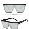 15 colors Flat Top Sunglasses Men Women Brand Designer Square Shades Gradient Sun Glasses Men Cool One Piece UV400 Mirror