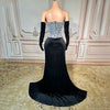 Novance Y4065 Elegantes Abendkleid 2024 mit Handschuhen Damenbekleidung Sexy Club für Party Trägerlose Kleidung Luxus