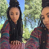 18"Synthetic Faux Locs Crochet Braids Hair Knotless Dreadlocks Straight Gypsy Locs Hair Ombre Braiding Hair Extensions For Women