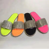 Glitter Slippers Women Summer Sandals 2023 Fashion Bling Female Candy Color Flip Flops Beach Diamond Flat Shoes Outdoor Sandals