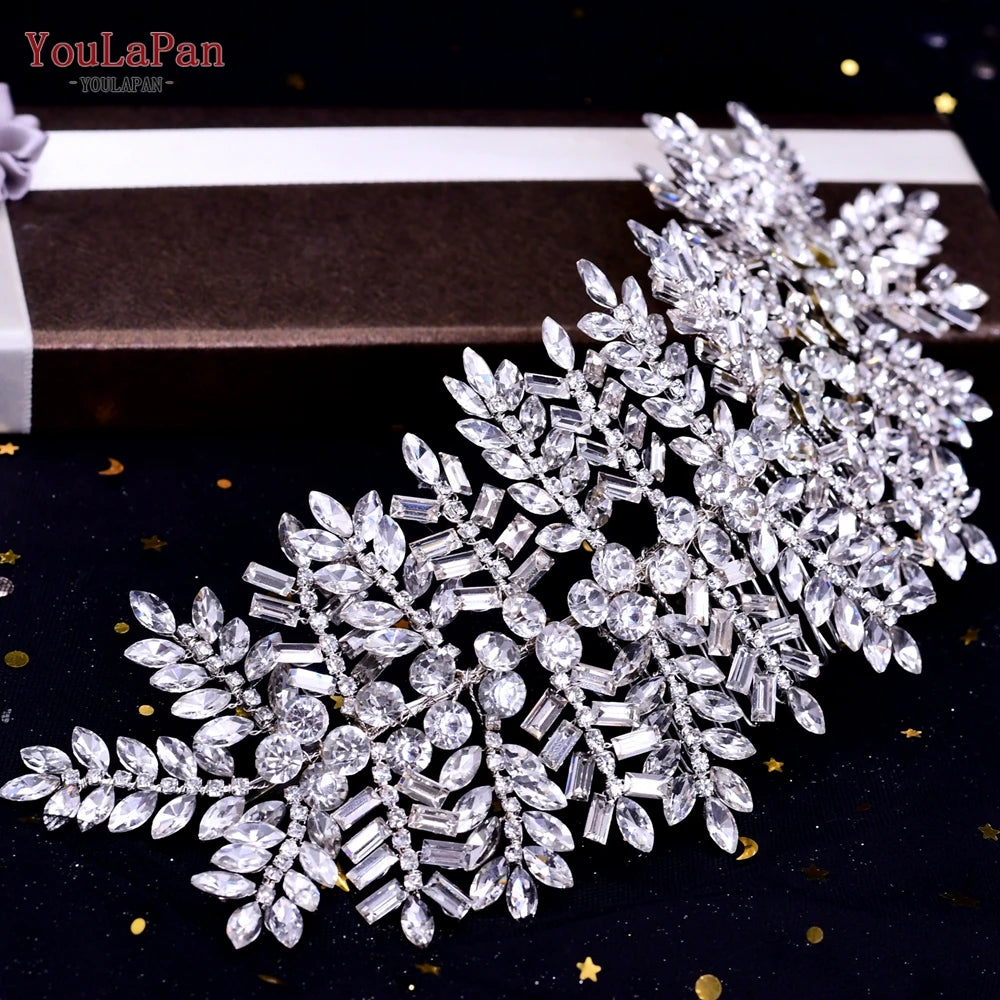 YouLaPan HP238 Bridal Crown Wedding Tiaras and Crown Bridal Tiara Luxury Hair Wedding Accessories Boho Wedding Headband Headwear