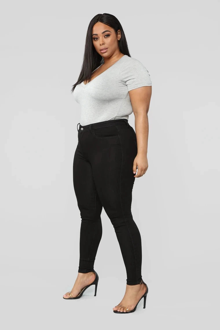Jeans Große Größen Stretch-Denim Skinny-Hose