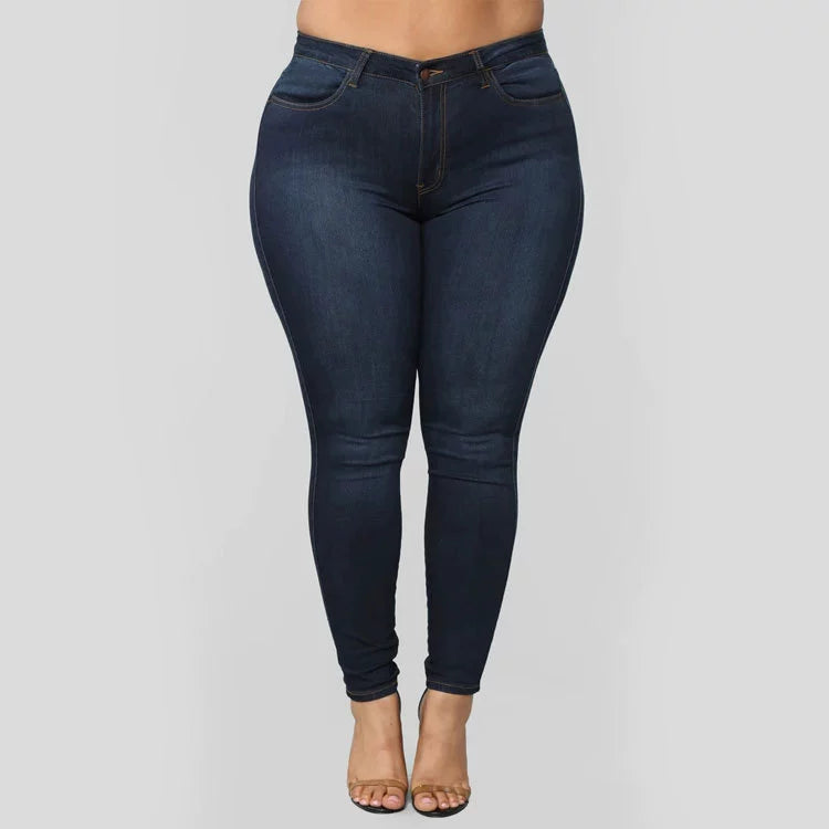 Jeans Große Größen Stretch-Denim Skinny-Hose