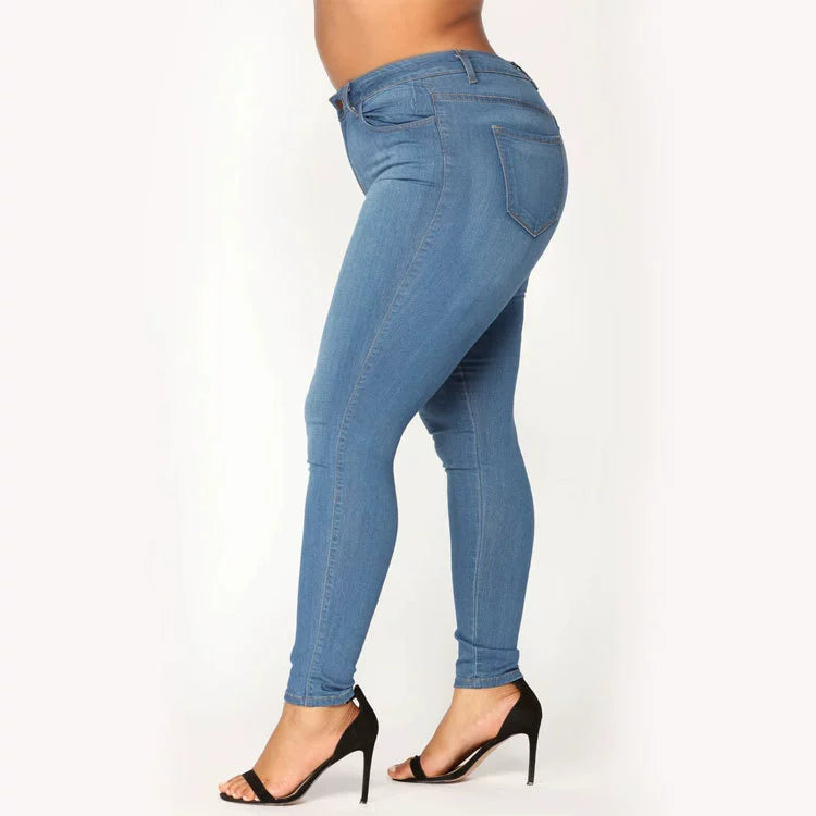 Jeans Große Größen Stretch-Denim Skinny-Hose